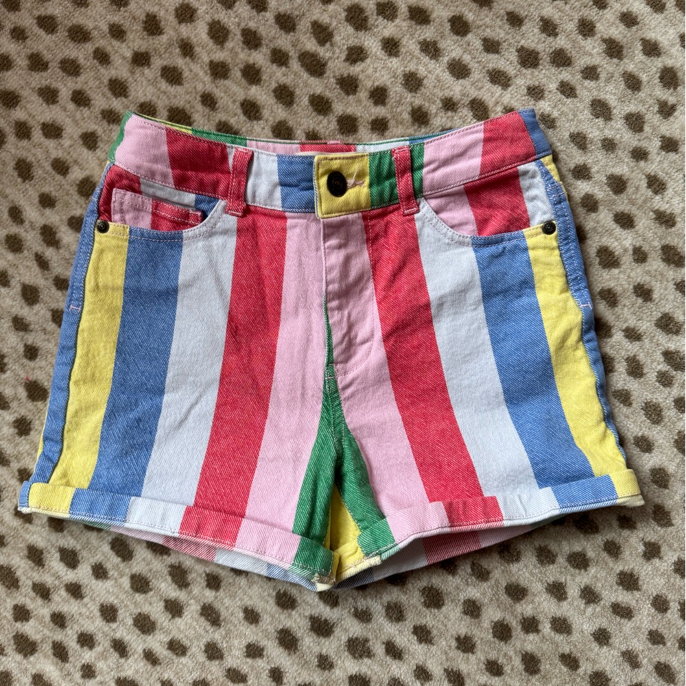 Mini Boden Rainbow Jean Shorts